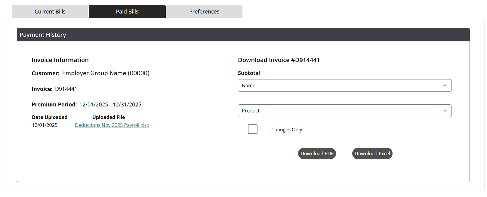 Reconciling online by check invoice example.